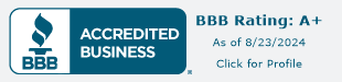 BBB Accredited Business | BBB Rating A+ as of 8/23/2024